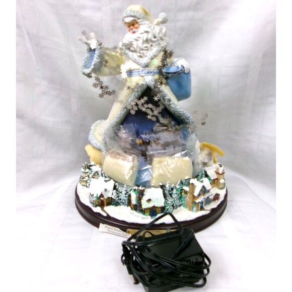 Thomas Kinkade and to All a Good Night Musical Santa Figurine Christmas 12 Inch - Picture 1 of 6